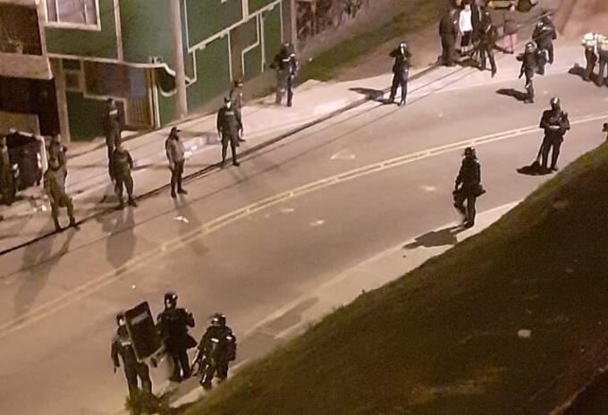 Intervención del Esmad en Ciudad Bolívar.