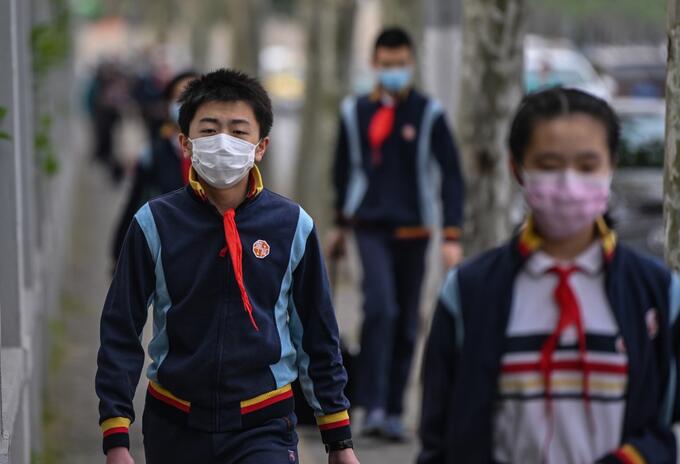 Estudiantes en China