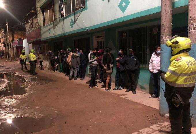 Operativos contra ciudadanos que violaron la cuarentena en Bogotá