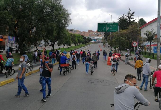 Protestas en vías de Bogotá
