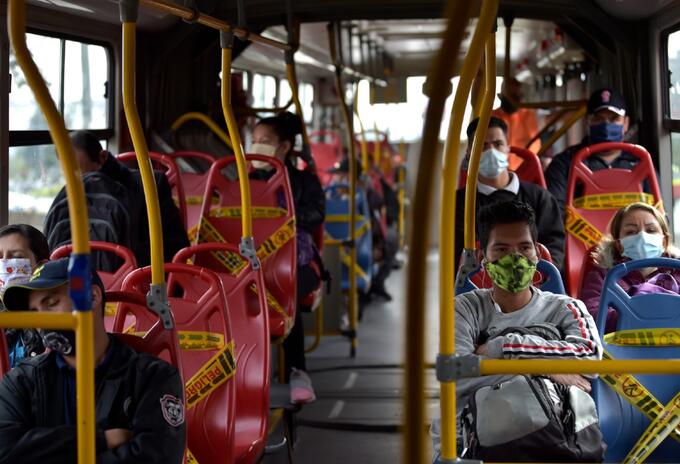 Así luce un bus de Transmilenio en medio de cuarentena por coronavirus
