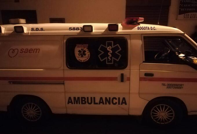 Ambulancia utilizada como transporte público en plena cuarentena, en Cundinamarca