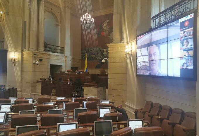 Primera plenaria de la Cámara de Representantes de manera virtual