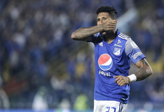 José Guillermo Ortiz como delantero de Millonarios José Guillermo Ortiz como delantero de Millonarios