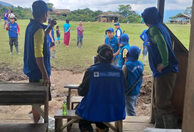 Entrega de ayudas humanitarias en Urrao, Antioquia