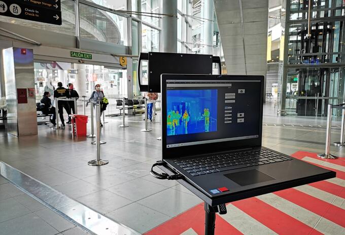 Instalan cámaras de medición térmica en el Aeropuerto El Dorado