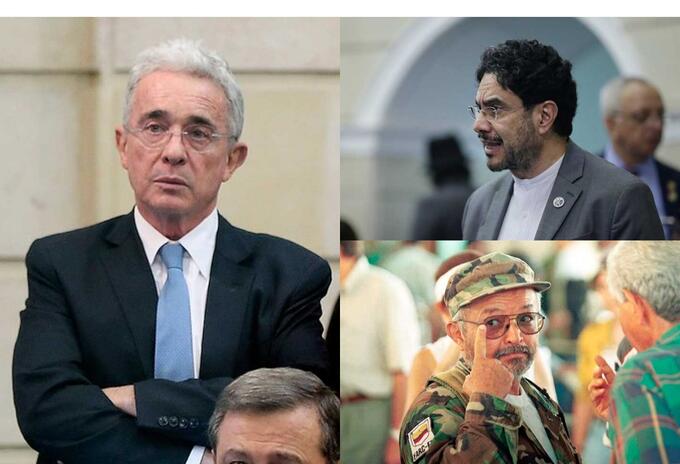 Álvaro Uribe, Iván Cepeda, Raúl Reyes