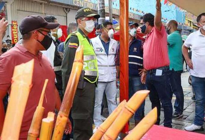 El alcalde de Cali, se reunió con los comerciantes del centro de la ciudad, para la reapertura de este sector desde el 1 de junio.