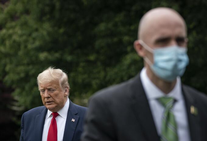 Donald Trump, presidente de EE.UU. en cuarentena