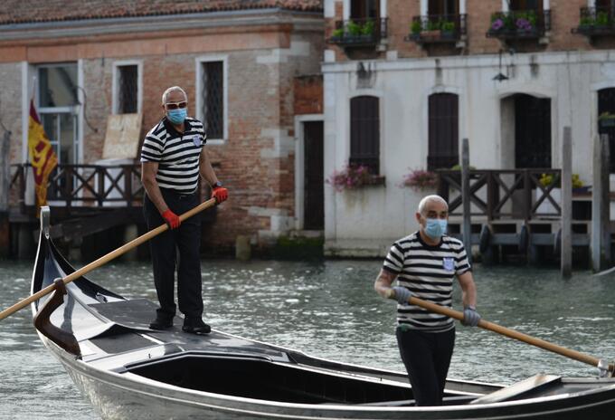 Coronavirus en Italia / Distanciamiento en Venecia