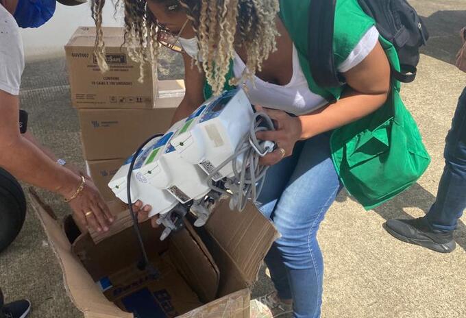 Llegada de las bombas de infusión a Chocó