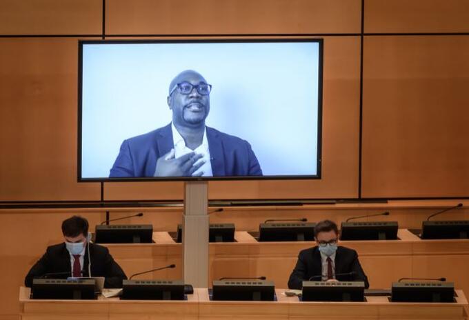 Philonise Floyd, hermano de George Floyd, en debate de la ONU