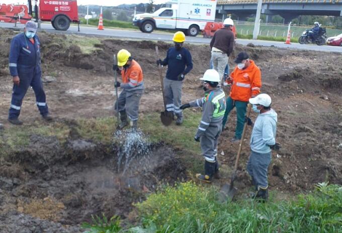 Rotura de un tubo en Chía