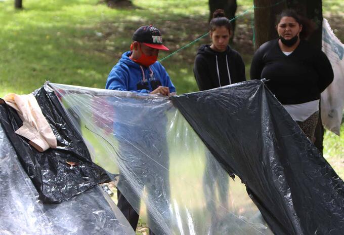Migrantes venezolanos – crisis humanitaria en Bogotá – campamento de migrantes en Autopistas Norte