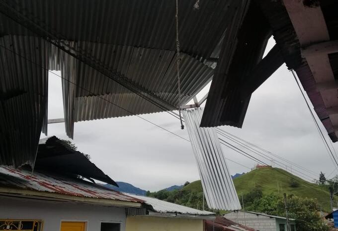Afectaciones por lluvias en Herveo, Tolima.