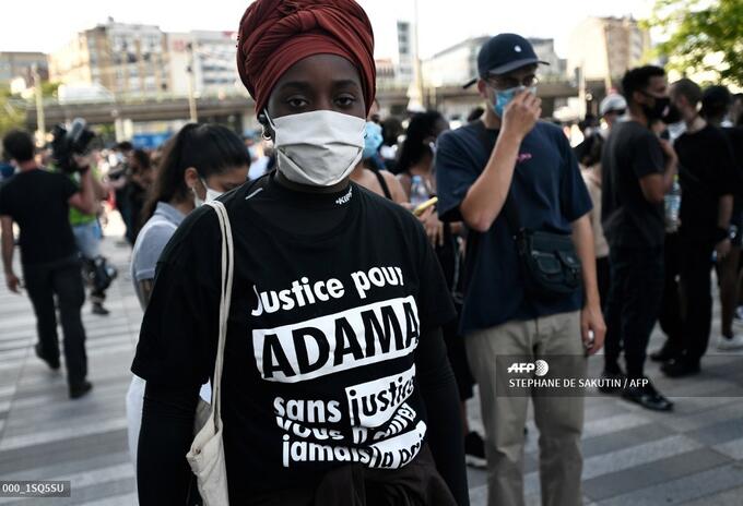 Protestas en París 2 de junio de 2020 Protestas en París 2 de junio de 2020