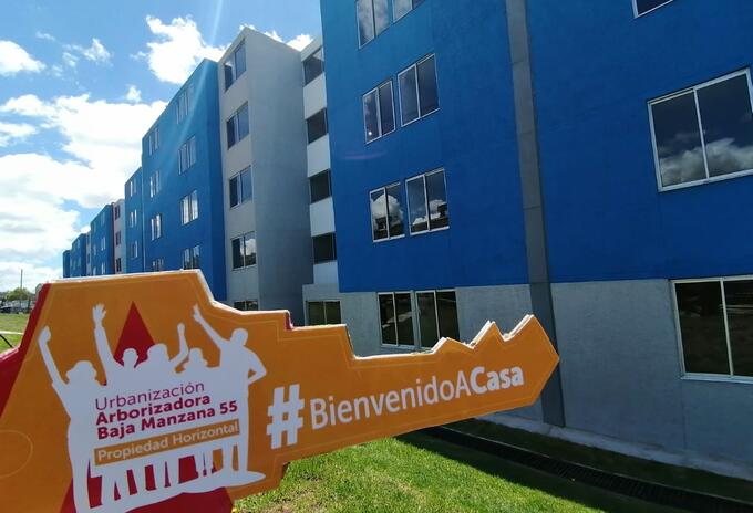 Viviendas que serán entregadas a familias desalojadas en Bogotá.