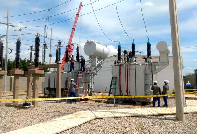 Subestación eléctrica - imagen de referencia.