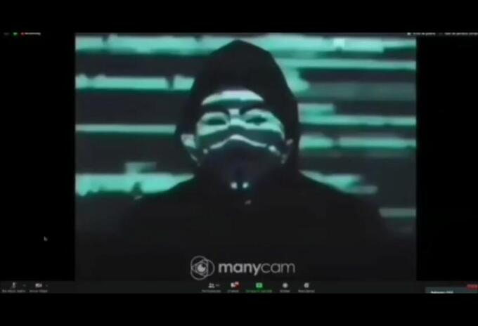 Captura del video del momento del hackeo