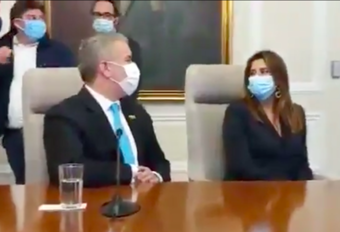 Presidente Iván Duque en video "la vieja esta"