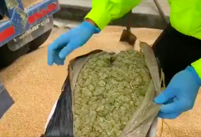 Cargamento de marihuana incautado en Bogotá
