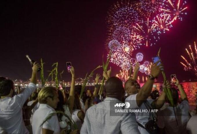 Fin de año en Copacabana, Río de Janeiro, Brasil