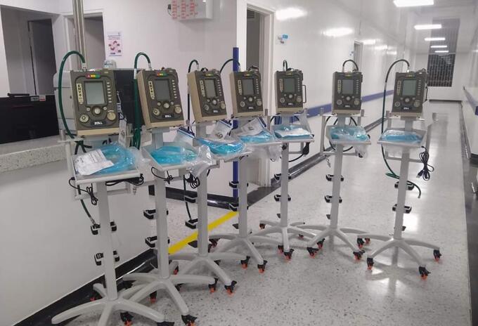 El departamento está solicitando al Ministerio de Salud la entrega de 40 ventiladores más