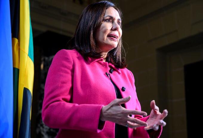 Karen Longaric, canciller de Bolivia