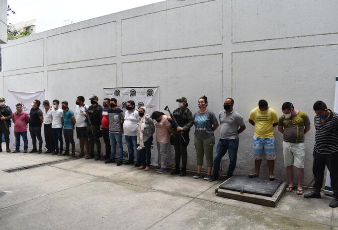 En el operativo fueron capturadas 17 personas que tenían azotada a tres departamento del caribe