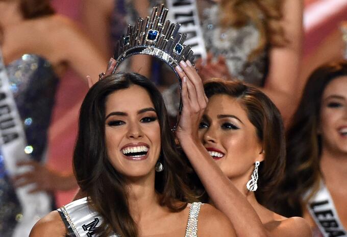 Paulina Vega cuando fue elegida Miss Universo