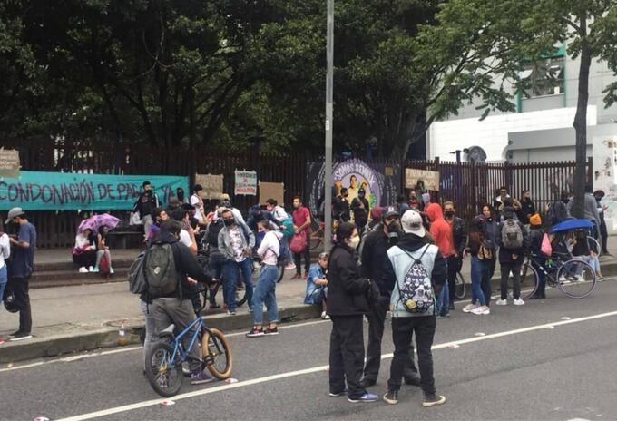 Protestas en la Universidad Pedagógica 6 de julio de 2020
