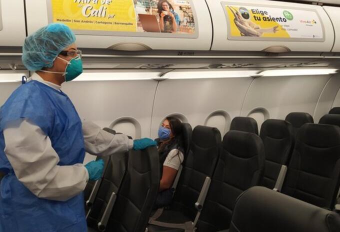 Simulacro en el aeropuerto José María Córdova de Rionegro, Antioquia.