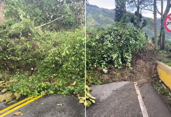 Vía cerrada entre Ibagué y Cajamarca