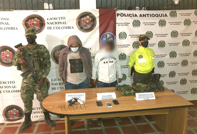 Captura de los dos hombres en el Norte antioqueño.