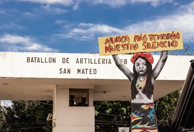 Protesta en el Batallón San Mateo