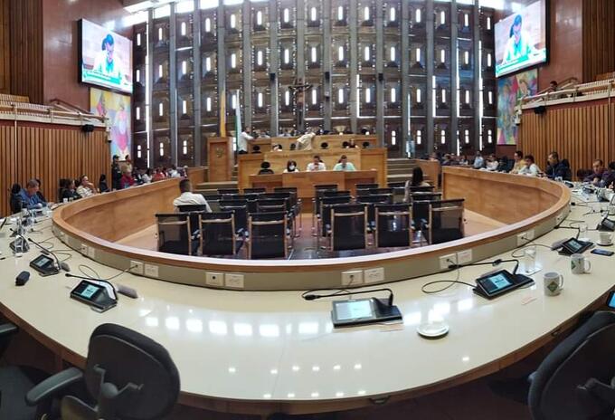 Panorámica de la Asamblea de Antioquia antes de la pandemia.