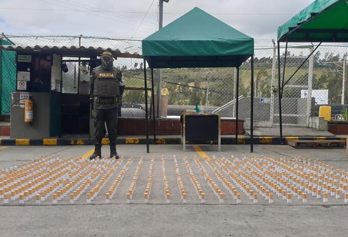 El cargamento fue encontrado en un vehículo de encomiendas