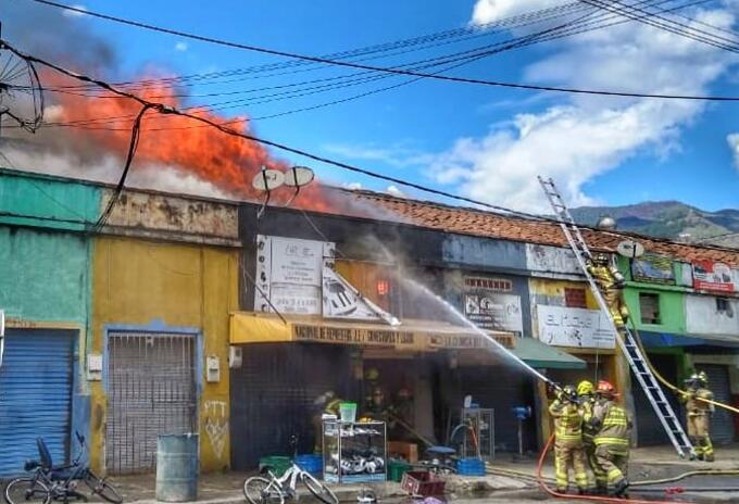 Incendio en el centro de Medellín