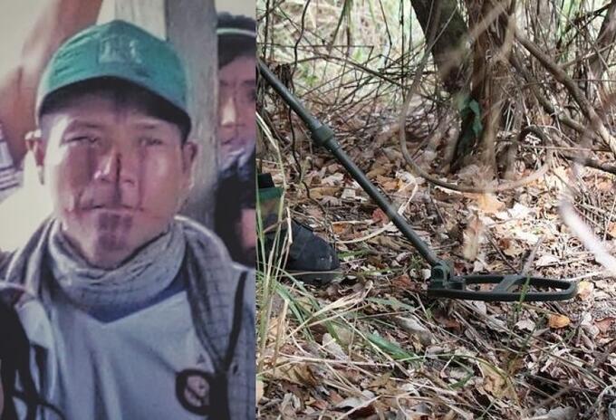 Nevardo Bailarín Cuñapa, indígena víctima de mina antipersonal en Antioquia