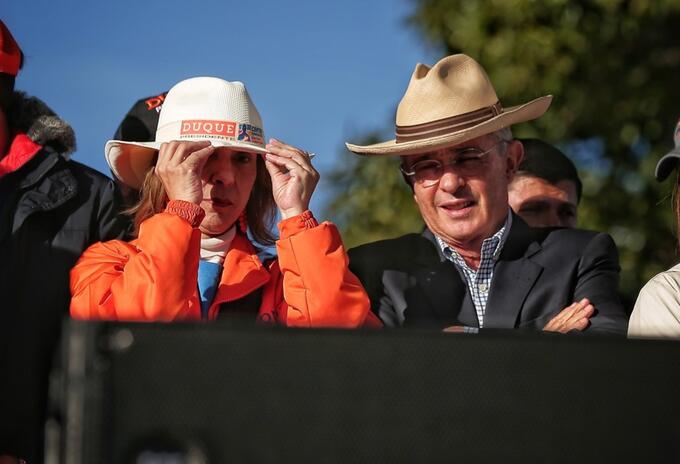 Lina María Moreno de Uribe y Álvaro Uribe