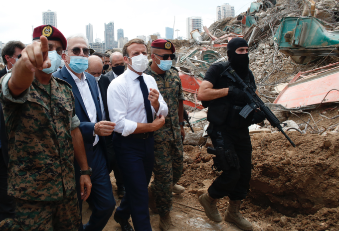 Presidente de Francia, Emmanuel Macron, visita Beirut