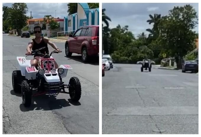 Tito El Bambino en cuatrimoto