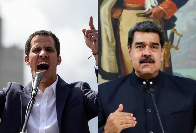 Juan Guaidó y Nicolás Maduro Juan Guaidó y Nicolás Maduro
