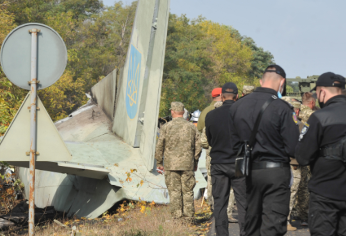 Accidente de avión militar en Ucrania