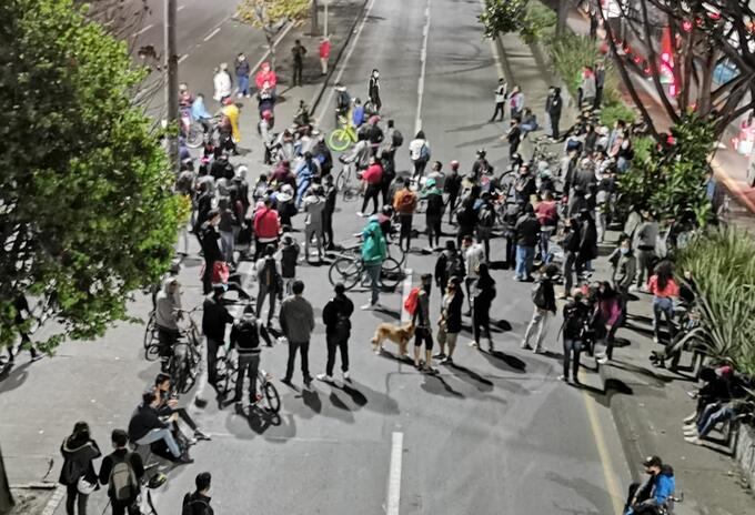 Aglomeraciones en las protestas en Bogotá.