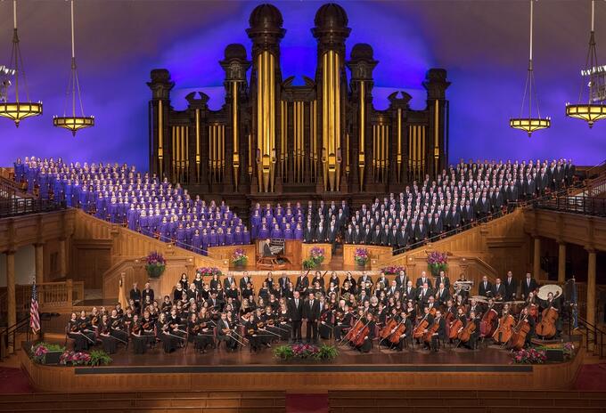 Coro y orquesta del tabernáculo de la manzana del templo