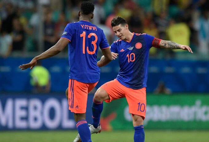 James y Yerry Mina - Selección Colombia