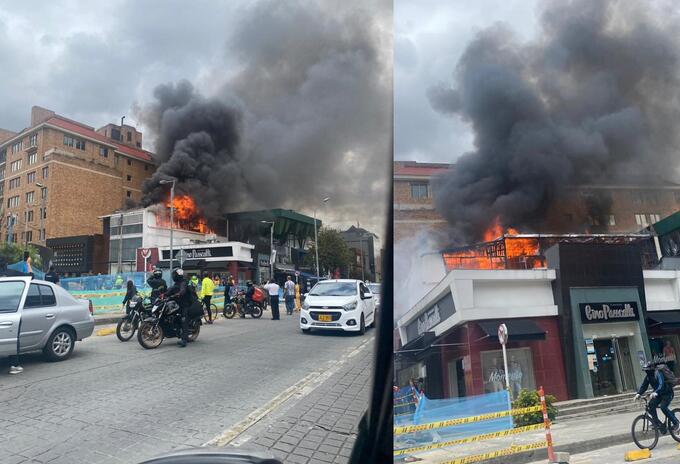 Se registra fuerte incendio en la localidad de Chapinero