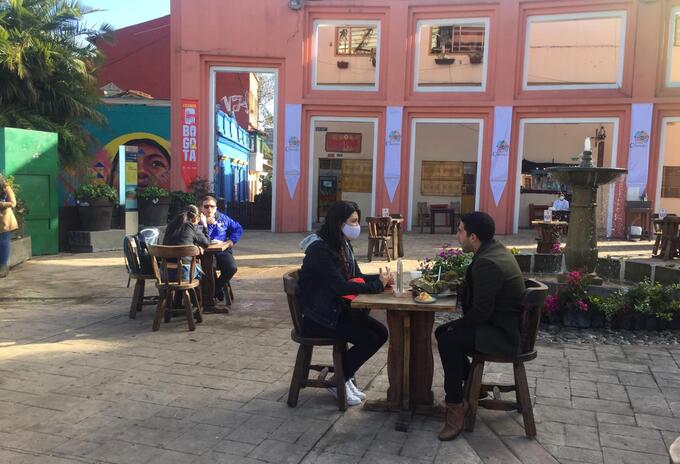 Restaurantes al aire libre, en Bogotá
