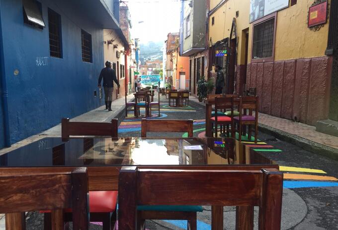 Restaurantes al aire libre, en Bogotá